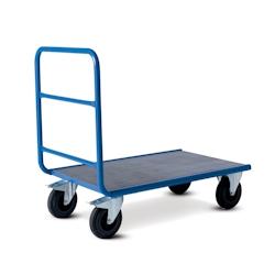 Provost Chariot manutention avec dossier tubulaire charge 500kg - 80 x 120 x 100cm - bleu acier 400901024_0