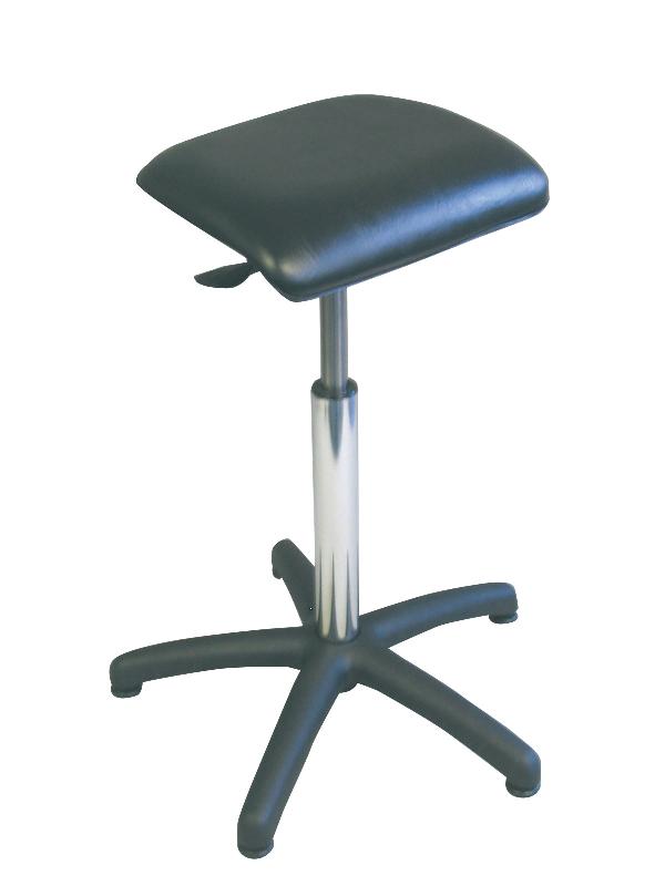 Siège assis-debout en vinyle - assise inclinable - réglable en hauteur - avec patins - anti-feu M2_0