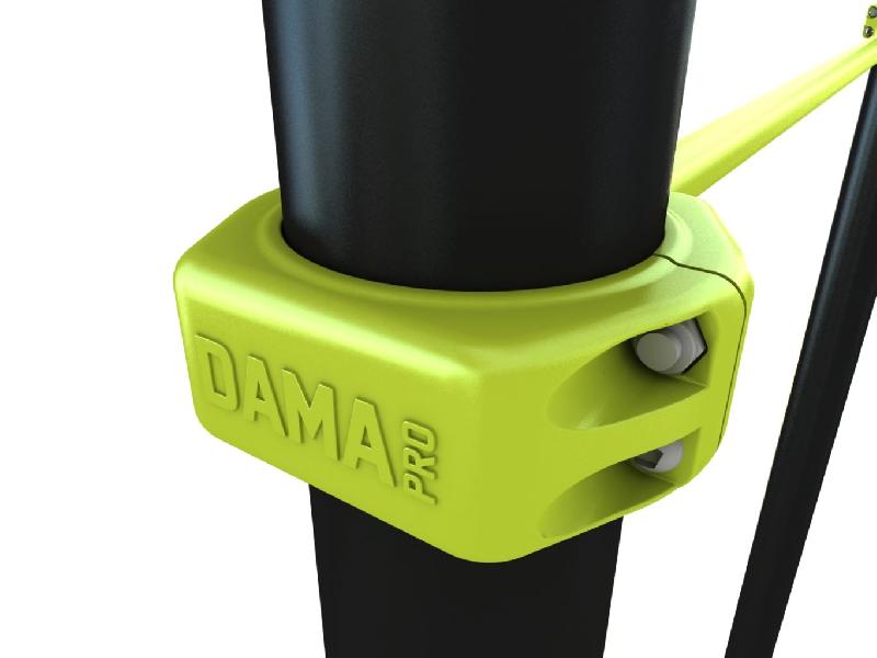 Barre fixe double  en acier galvanisé thermolaqué pour la pratique des tractions - DAMAPRO_0