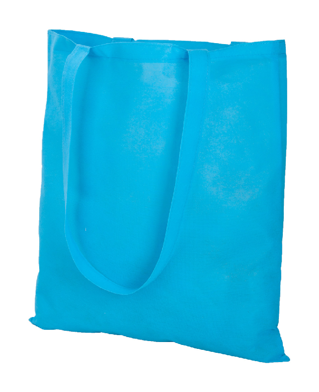 Tote bag publicitaire non-tissé - coutures cousues - anses longues - 70 g/m² - turquoise_0