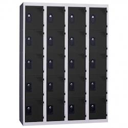 Vestiaires 5 cases x 4 colonnes - En kit - Anthracite - Largeur 120cm - PROVOST - gris acier 207001853_0