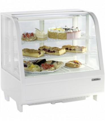 Vitrine réfrigérée à poser, pour les professionnels de chr, traiteurs, boulangeries, pâtisseries et chocolateries - cvr100 blanc/noir casselin_0
