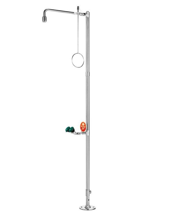 250084w - douche de sécurité avec laveur oculaire, inox, br 832 095 / 75 l_0