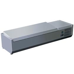 A.C.L vitrine réfrigérée à poser avec couvercle inox - 4 bacs gn 1/3 - prof 395 mm - 3701647304915_0
