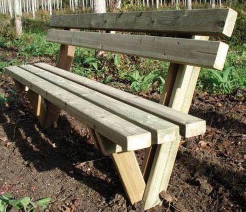 Banc en bois style forestier_0