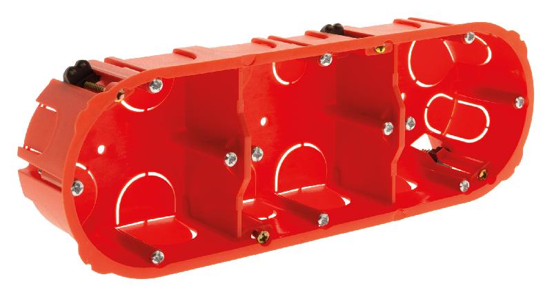 Boîte d'encastrement placo triple - entraxe 71mm, profondeur 40mm - Zenitech_0
