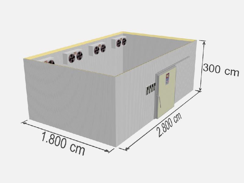 Chambre froide négative industrielle - TD FRZ-1512 - 1512 m3 - Isolation en panneaux sandwich - Refroidissement tropical_0