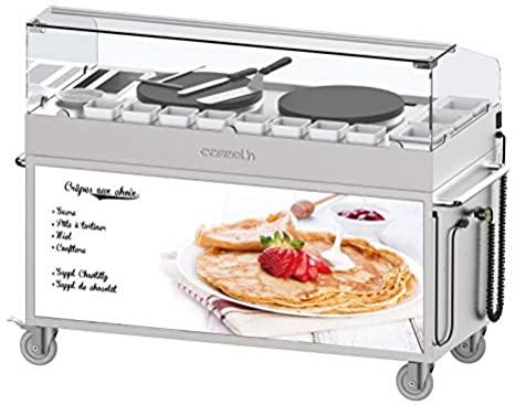 Chariot crêpière double 40 encastrée, 230v, 2x2700, 28w_0