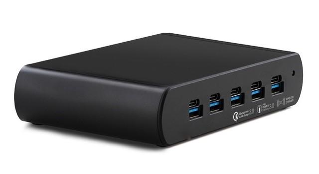 Concentrateur de charge 5 ports Dual Charge USB-A/USB-C 150W - noir_0