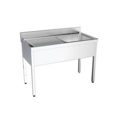 Distform Plonge inox 1 bac et égouttoir sur bâti P 550 mm-bac à gauche longueur 1000 mm - QBD05100_0