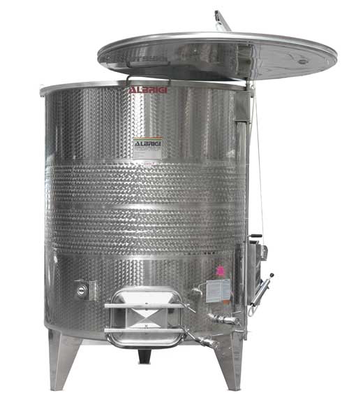 Gardes vin sur pieds Variotank - Cuves inox à fond conique pour stockage momentané du vin - Capacité 2000 à 30000L_0