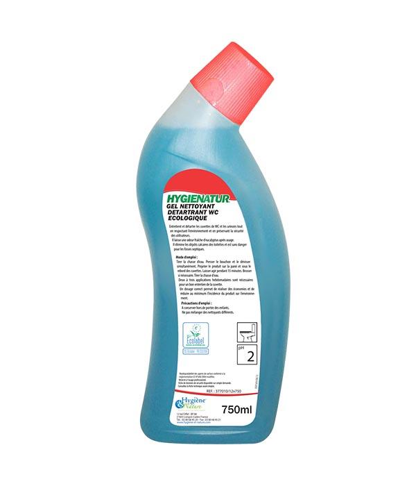 Gel nettoyant détartrant WC écologique Hygienatur - 750ml - entretien, détartre et compatible fosse septique_0