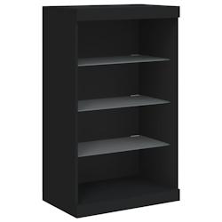 Helloshop26 - Buffet bahut commode armoire meuble de rangement organisateur cuisine salle de séjour salon avec lumières LED 60,5 x 02_0030039 - 3000_0