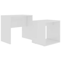 Helloshop26 - Ensemble de table basse 48 x 30 x 45 cm bois d'ingénierie blanc 02_0042103 - 3000213659160_0