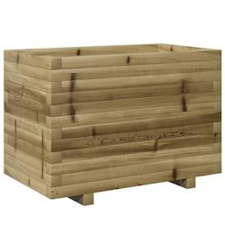 Helloshop26 - Jardinière bac lit surélevé plantes fleurs terrasse jardin 70 x 40 x 49,5 cm bois de pin imprégné marron 02_0037786 - 3000213960822_0