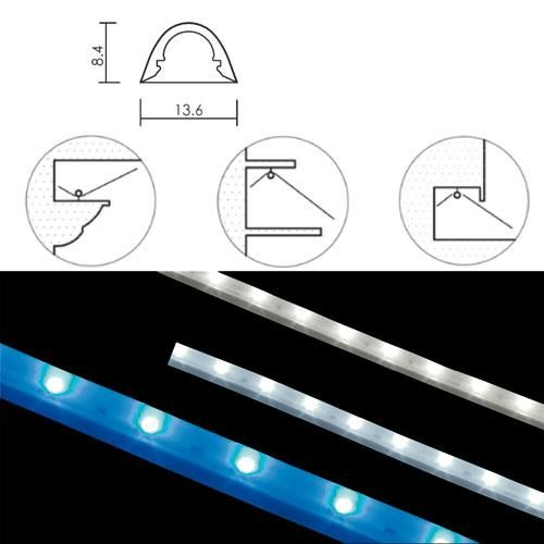 Ruban à LED JAKLED 40 sur mesure - 5.4W/m - 8.4x13.6 mm - Blanc froid 6000K - 24V DC - ARIC_0