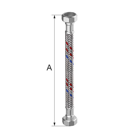 M5725.1227.30 - Flexible métallique Meiflex Silicone 3/4 F/F x 300 - Flamco - Pour installations sanitaires, chauffage et climatisation_0