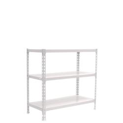 PROREGAL Étagère pour charges lourdes BABY METAL SHARK | HxLxP 90x100x30cm | Charge du compartiment 180kg | Blanc - gris métal PR_RS139-82_0
