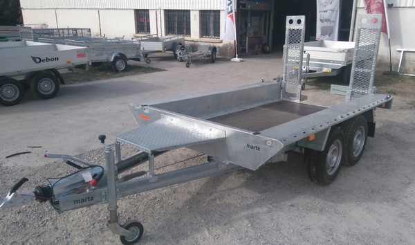 Remorque porte-engins TEMA Builder 3T - 3m - 2 essieux - structure galvanisée et plancher antidérapant_0