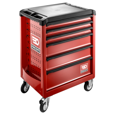 Servante d'atelier FACOM 6 tiroirs roll rouge 3 modules par tiroir | roll.6m3pb-gr_0