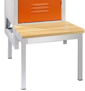 Socle banc pour vestiaire industrie propre - 1 casier - largeur 322 mm_0