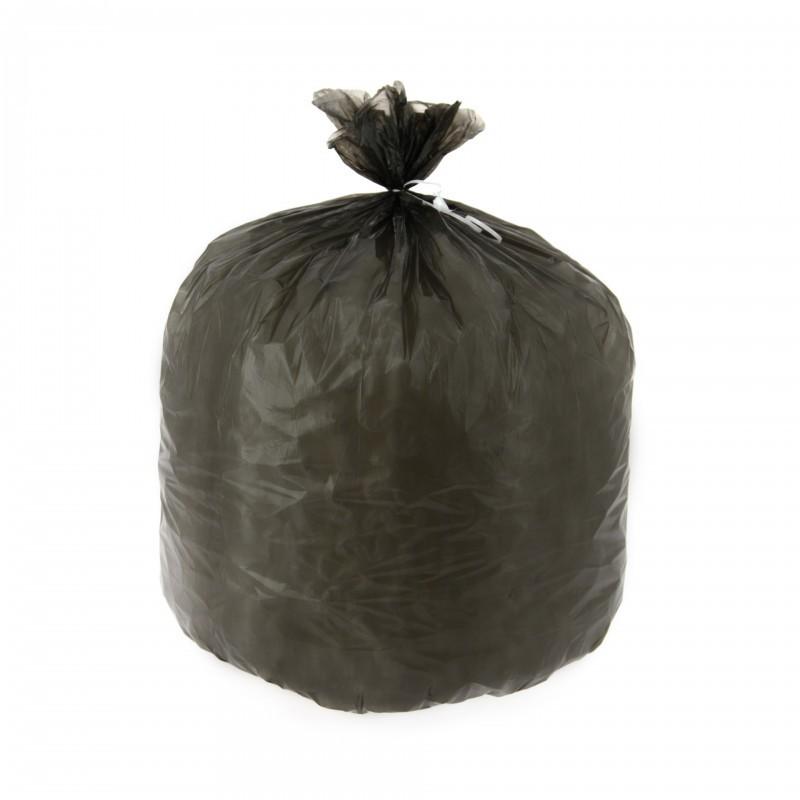 Sac poubelle 50L noir HD - Polyéthylène haute densité - Carton de 500 sacs - Référence 124064_0