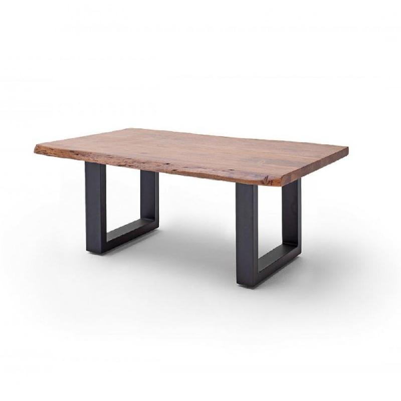 TABLE BASSE CLAREN PLATEAU 110 EN ACACIA TEINTE NOYER PIÉTEMENT U LAQUÉ ANTHRACITE_0