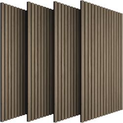 TecTake GmbH tectake Panneaux acoustiques SONIC WALL aspect bois - Chêne foncé, Lot de 4 - 406037 - marron Bois manufacturé 406037_0