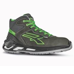 U-Power - Baskets de sécurité hautes avec renfort anti-shock DARYL - Usage général - ESD S3 CI SRC Gris / Vert Taille 37 - 37 gris matière synth�_0