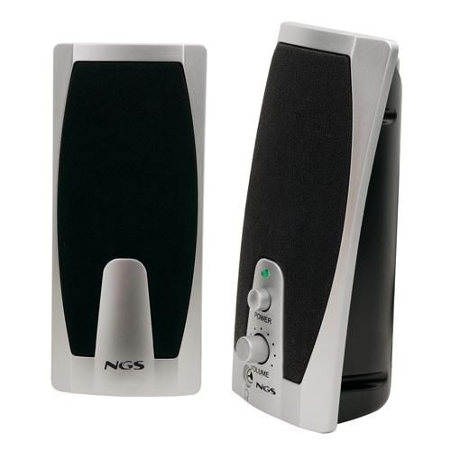 NGS - Haut-parleurs Soundband 150 - Système 2.0 - 150 Watts - Puissance RMS 4W et PMPO 200W - Noir et Argent_0