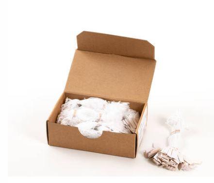 Étiquette à fils 10x22 mm en carton - blanc - Réf 6949 - 1000 étiquettes par boîte_0