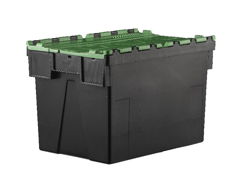 Bac navette 63 litres 600x400 couvercle vert h.365 mm_0