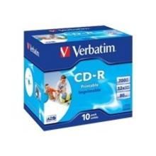 'DATALIFEPLUS' CD-R 700 MO, 52X, SURFACE IMPRIMABLE, BOÎTIER CRISTAL, PACK DE 10.