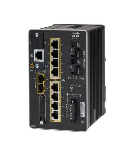 Cisco IE-3200-8P2S-E commutateur réseau Géré L2 Fast Ethernet (10/100) Connexion Ethernet, supportant l'alimentation via ce port (PoE) Noir_0