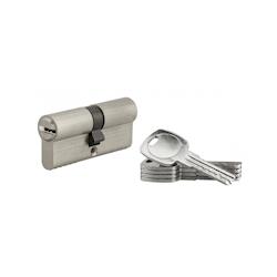Cylindre de serrure à double entrée, 35x35mm, nickel, 5 clés réversibles - Serrurerie de Picardie - gris 3150268165212_0