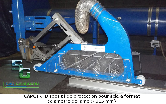 Dispositif de captage pour scie à format capgir_0