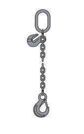 Élingue chaîne 1 brin en inox - crochet à œil avec linguet et raccourcisseur - Pewag Winner Inox - Grade G63_0