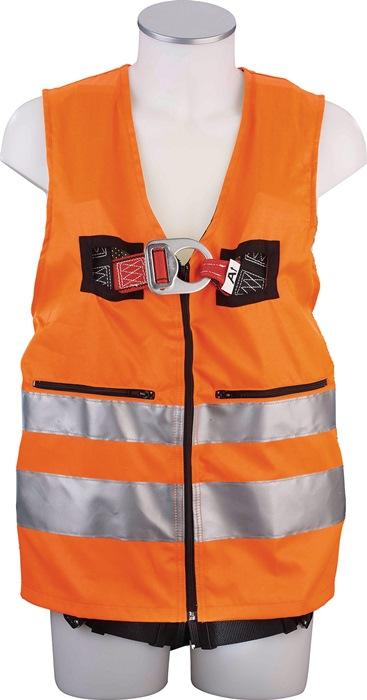 Gilet de signalisation MAS40 Quick EN361 EN20471 - 2 points - veston orange - tailles 44-54_0