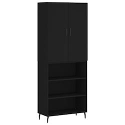 HELLOSHOP26 - Buffet bahut commode armoire meuble de rangement organisateur cuisine salle de séjour salon haut 69,5 x 34 x 180 cm bois d'ingénierie_0