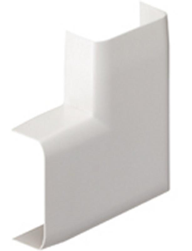 Lot de 2 angles plats blanc pour moulure, h. 2.6 x p.1.5 cm_0