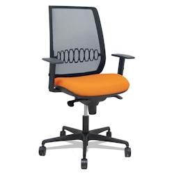 Piqueras y Crespo Silla Alares sincro malla negra bali naranja brazo regulable - orange multi-matériau 397SM840B308B10B68R65_0