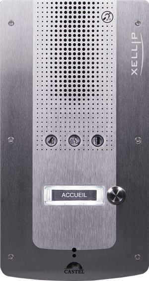 Portier audio Full IP/SIP - 1 bouton d'appel conforme loi Handicap - XE AUDIO 1B - Inox 316L - IP65 - IK09_0