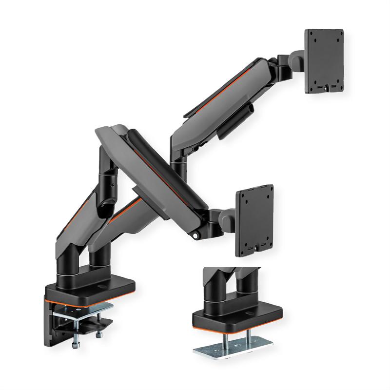 ROLINE Support double LCD à gaz, 5 axes de rotation, max. 20 kg_0