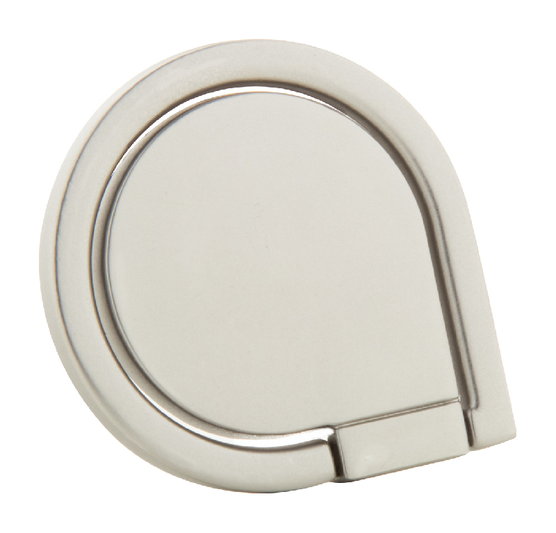 Support pour téléphone portable en métal - anneau avec base autocollante - couleur argenté - 12,5 gr_0