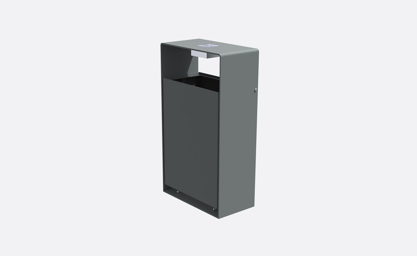 Ufo - poubelle publique Larus - récipient en plastique rotomoulé - capacité 40L & 100L - acier_0