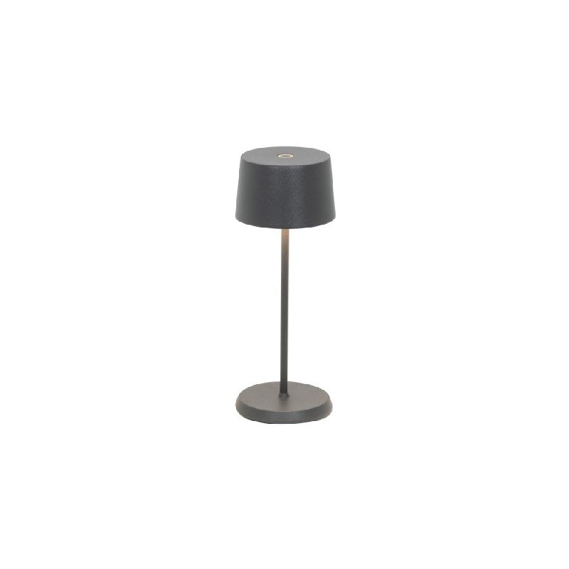 Zafferano OLIVIA PRO MICRO LED lampe de table Gris foncé rechargeable et dimmable - multicolore 8058945337516_0