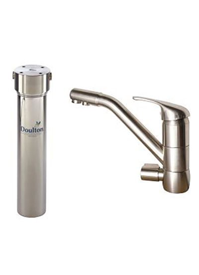 3040R3VBS - Filtres d'eau potable Doulton HIS sous évier avec robinet 3 voies classique inox satiné - Hauteur 30 cm x Diamètre 7 cm_0