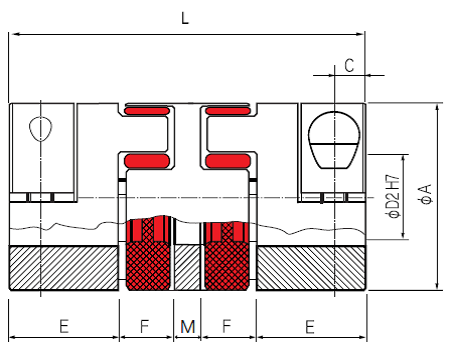 Accouplement flexible a elastomere kbe2d_0