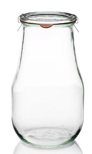 Bocaux en verre WECK corolle 2700 ml Ø 100mm avec couvercles en verre et joints (clips non inclus) - WN000020_0
