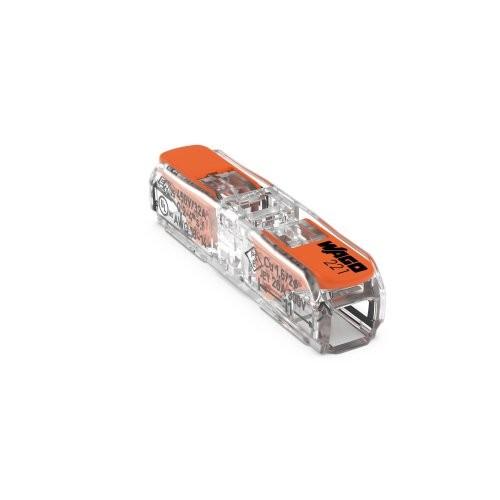 BORNE WAGO DE CONNEXION - 2X4MM² - 60 PIÈCES - TYPE 221 INLINE WAGO